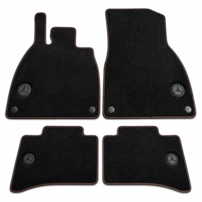 Original Mercedes Fussmatten 4 Teilig Set EQS V297 297 "Designo" schwarz - Bild 1 von 4