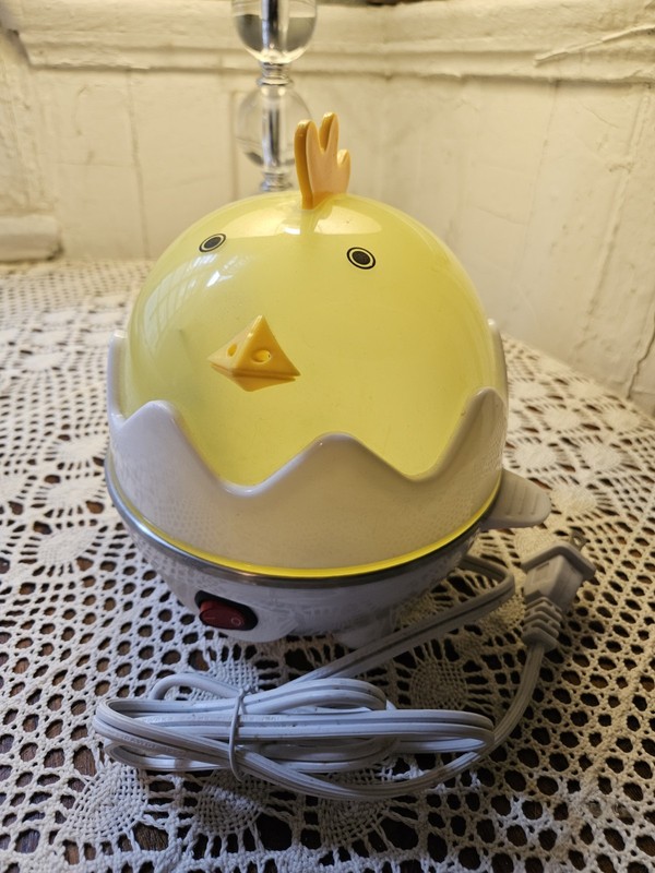 Electric Round Cute Yellow Chicken Shaped Egg Boiler Maker Cooker