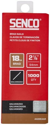SENCO AX22EAAR 2-1/8'' 18 Gauge Brad Nails, Galvanized Finish Nails for Wood,... 