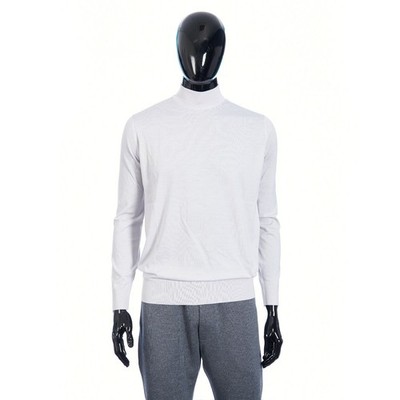 LORO PIANA 1095$ Weicher Langarm Pullover - Ice White Wish Wool Knit
