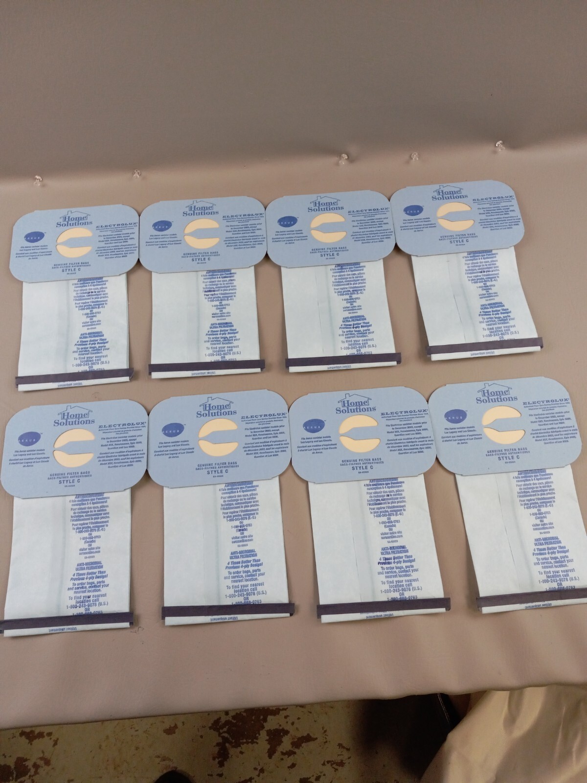 ELECTROLUX AERUS Lot of 8 HOME SOLUTIONS Vacuum GENUINE Filter Bags