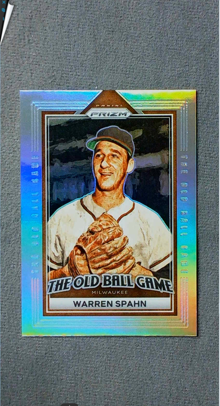 2023 Panini Prizm The Old Ball Game Silver Prizm #OBG6 Warren Spahn Braves
