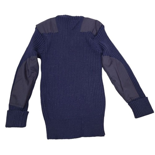 NWOT British Wool Army Commando Sweater Navy Woolly Pully V Neck SZ M - Picture 2 of 7