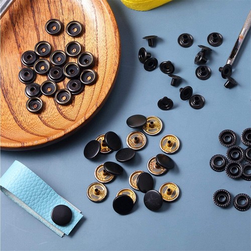 Snap Buttons Stainless Steel Press Studs Snap Fasteners Cap Buttons Craft Tools - Picture 3 of 8