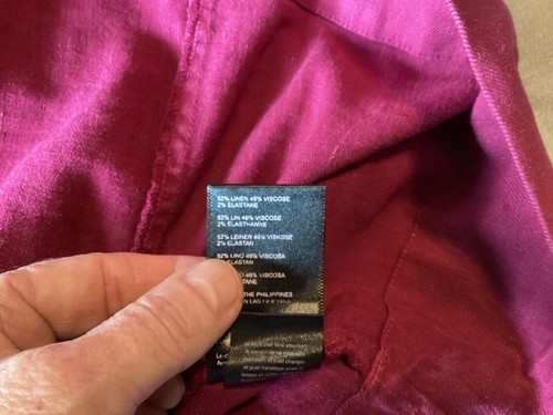 Anthropologie pink linen blend short Romper sleeveless dress sz S - Picture 9 of 11