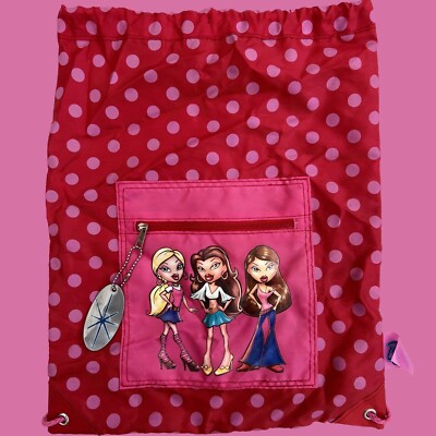 Bratz Dolls Flash Back Fever Kordelzug Sporttasche pink/rot (Cloe, Yasmin, Fianna)