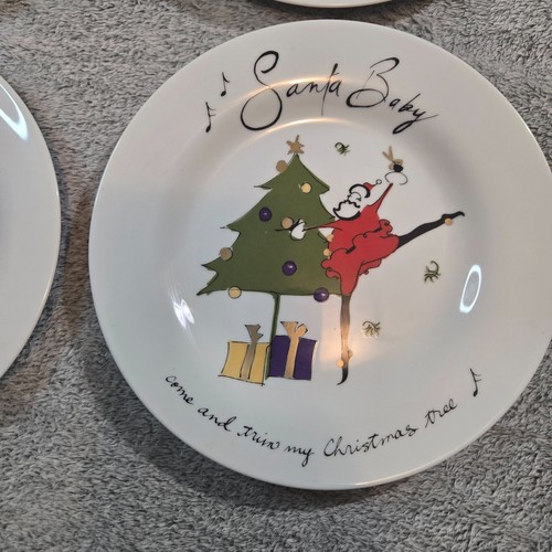 Pottery Barn Santa Baby Plates 8.5" Set of 8 - Japan Discontinued Vintage - Picture 8 of 14