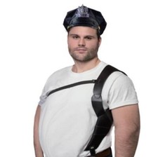Black Shoulder Holster - Gangster - Officer - Costume Accessories - Adult XL