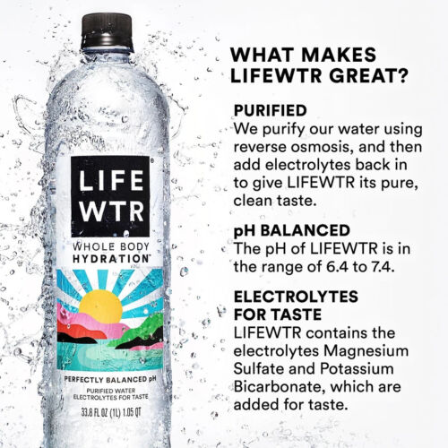 LIFEWTR Premium Purified Water, pH Balanced with Electrolytes, 100% recycled ... - Picture 5 of 6