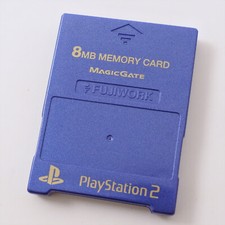 PS2 Memory Card 8MB Fujiwork BLUE Memory King 2 Playstation 2 Made in Japan 1543