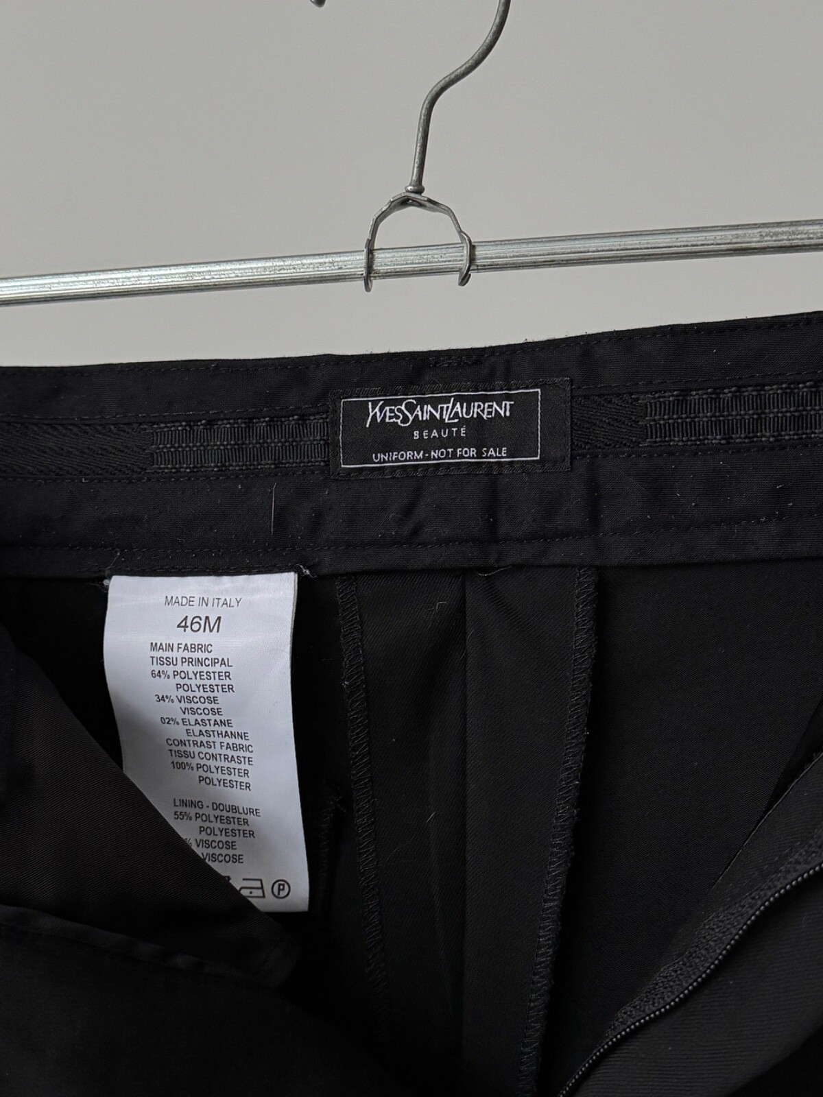 Pantalone nero uniforme donna Yves Saint Laurent Beaute TAGLIA 46M