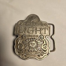 Vintage 1976 Bergamot SCHLITZ LIGHT BEER Special Lager Advertising Belt Buckle