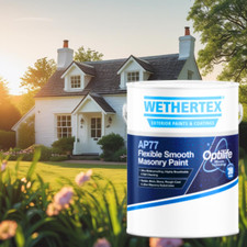 Masonry Paint for Brick Stone & Render Smooth Wethertex AP77 5L 10L 15L White