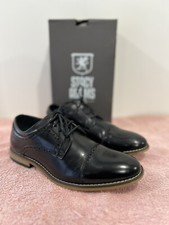 Stacy Adams Boys' Dickinson Shoes Cap-Toe Oxford Size 4 M BLK READ DESCRIPTION