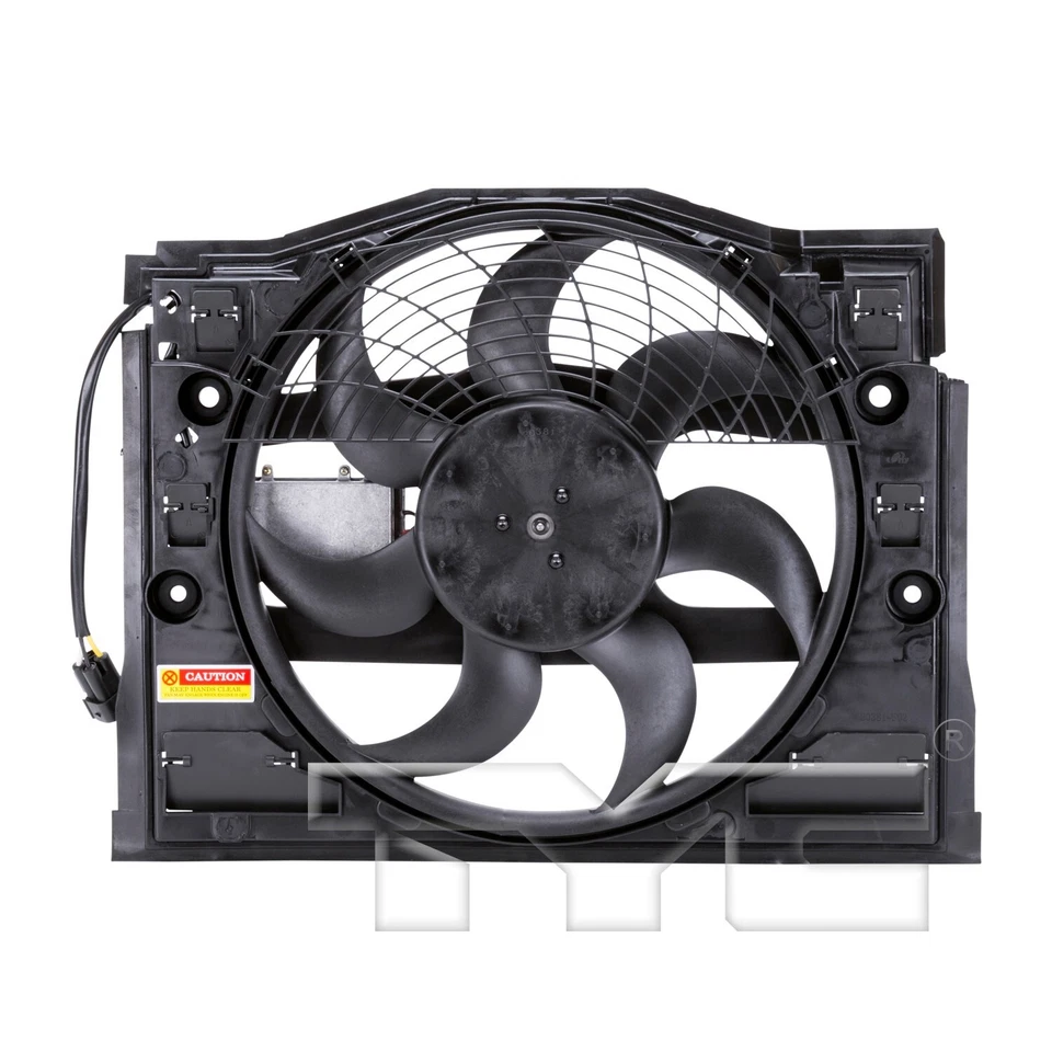 Conjunto de ventilador condensador aire acondicionado BMW 325xi 2001-2005 TYC 649MH95 2002 2003 2004 Foto 2 de 4