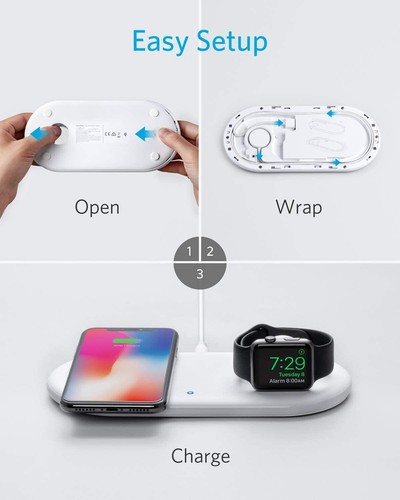 🔥🔥Anker Wireless Charging Station, 2 in 1 PowerWave+ Pad with Watch Holder🔥🔥 - Picture 4 of 9