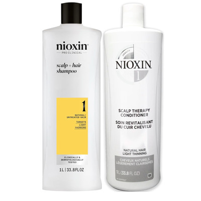 NIOXIN System 1, 2, 3, 4, 5,  or 6 Cleanser & Scalp Therapy 33.8oz Duo Set