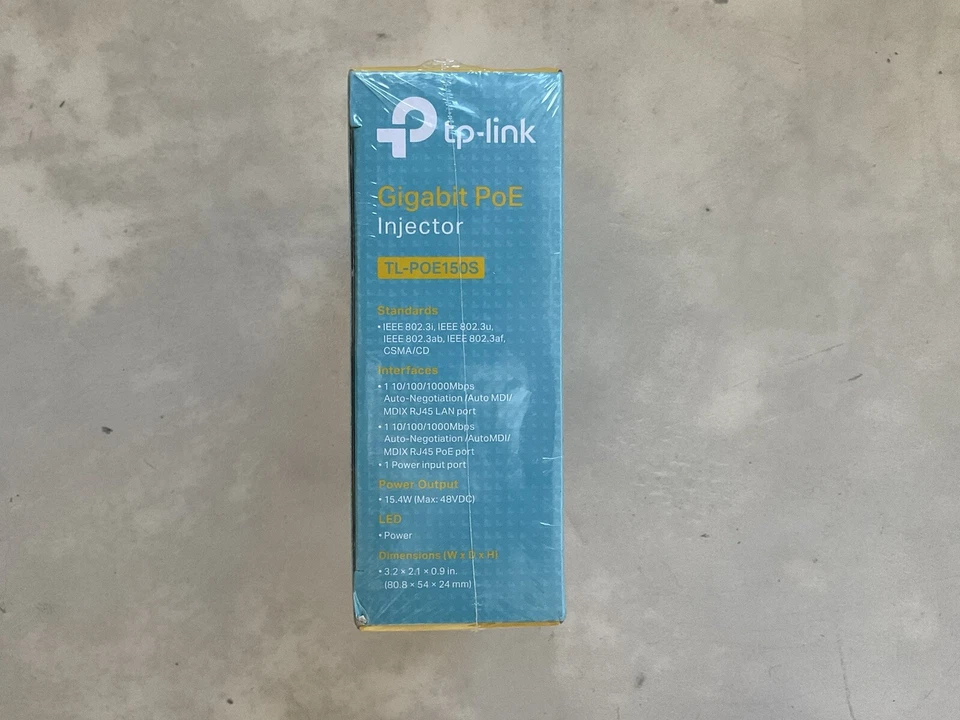 3 TP-LINK TL-PoE150S | TP Link Gigabit PoE Injector, Black (Factory Sealed-New) - Image 3 of 3