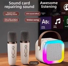 2 Wireless Mics Portable Mini Karaoke Machine