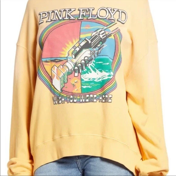 NWT Daydreamer Yellow Pink Floyd Sweatshirt