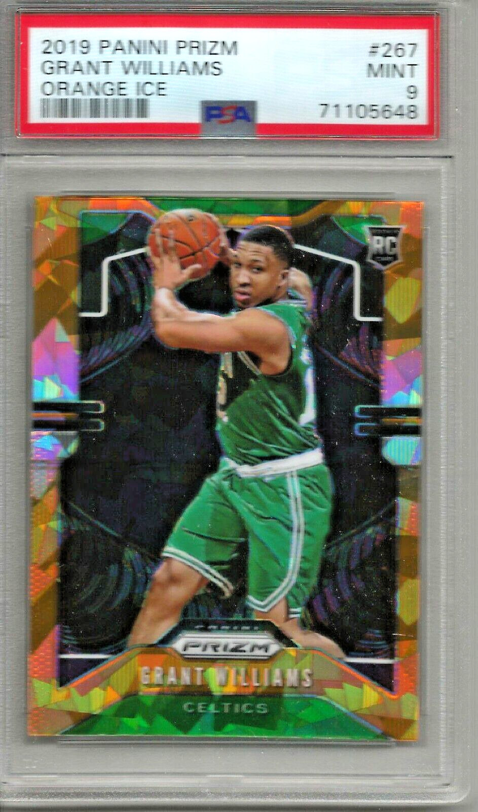 Grant Williams 2019/20 Panini Prizm Orange Ice Prizm Rookie PSA 9