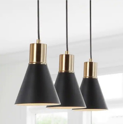 Jonathan Apollo 33.5 in. 3 Light Pendant Adjustable Modern Black Gold