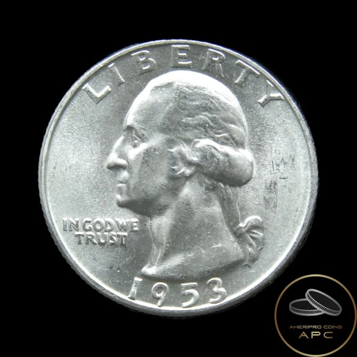 1953 Washington Quarter 90% Silver BU Uncirculated Choice!
