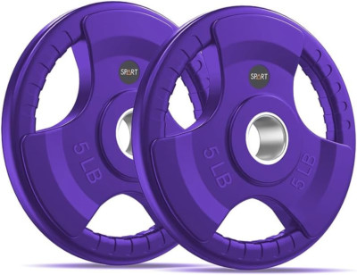 2-Inch Color Rubber Coated Olympic Grip Plate in Pairs or Single for Strength Tr