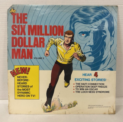 POWER RECORDS VINTAGE 1976 THE SIX MILLION DOLLAR MAN VOL 2 RECORD ALBUM 33RPM.