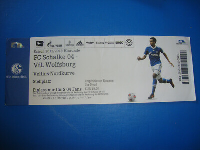 12/13 Ticket FC Schalke 04 VFL Wolfsburg Eintrittskarte Bundesliga Sammler