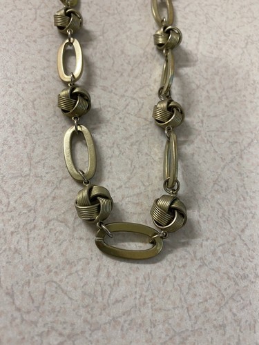 Banana Republic Loops and Knots Antiqued Goldtone Necklace - Picture 2 of 9