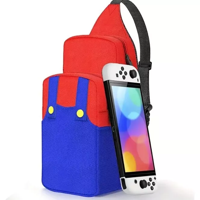 Mario Red Portable Carrying Shoulder Bag Case For Nintendo Switch