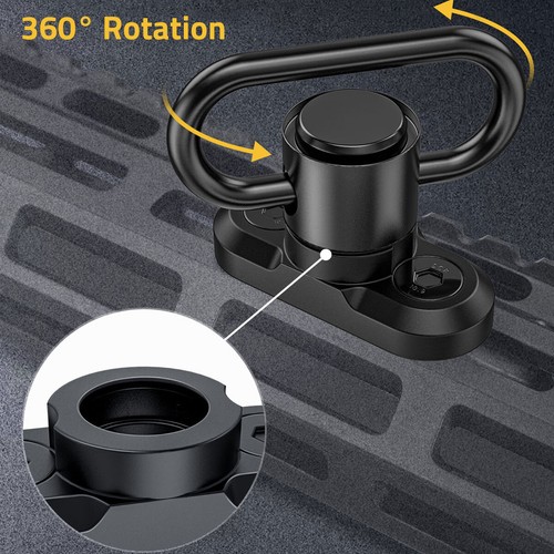 Premium Mlok Quick Release Sling Mount Push Button QD M-LOK Sling Swivel Adapter - Picture 5 of 18