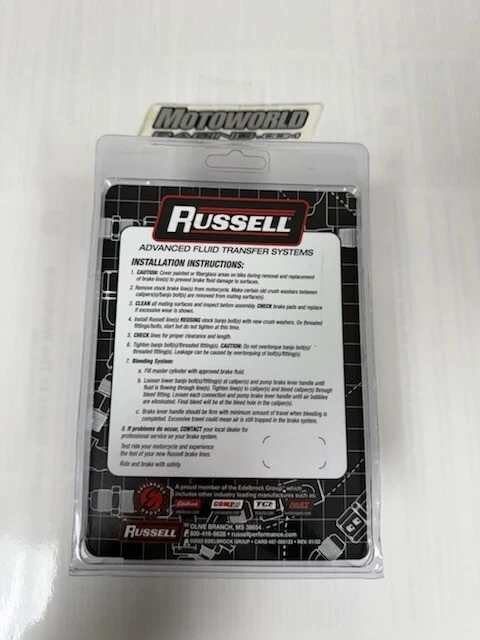 Display Russell Braided Rear Brake Line Kit, Stainless 08839DS Foto 2 de 2