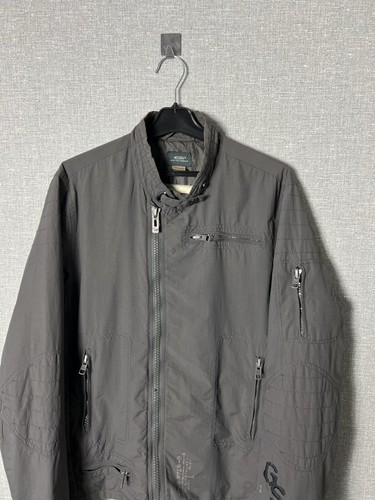 Rara giacca vintage G-Star RAW grande logo asimmetrico cerniera uomo taglia L - Foto 8 di 22