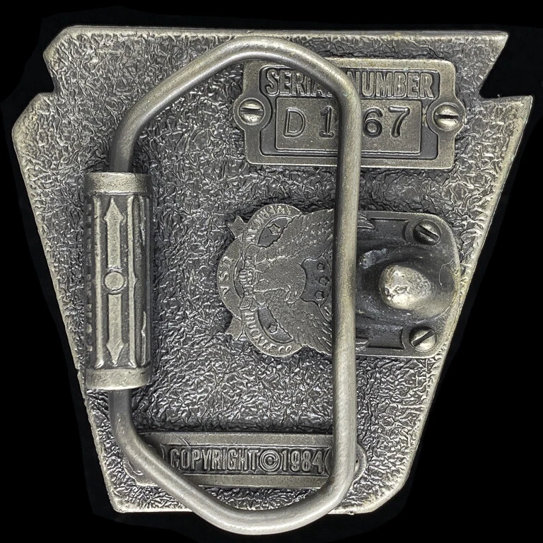 Letrero de tren Keystone Prr Rr de colección Pennsylvania Railroad logotipo hebilla de cinturón Foto 2 de 4