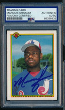 1990 Bowman #115 Marquis Grissom rc rookie signed auto autograph PSA/DNA crisp