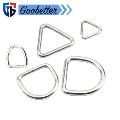 D Rings Metal Loops Buckles Triangle-Ring Stainless Steel A2 Webbing Welded Ring