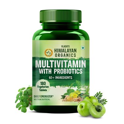 Himalaya Organics Multivitamin With Probiotics - 45 Ingredients Supplement