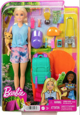 Barbie It Takes Two Malibu Camping Doll by. Mattel 11.5 in Blonde with Pet Puppy