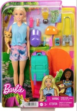 Barbie It Takes Two Malibu Camping Doll by. Mattel 11.5 in Blonde with Pet Puppy