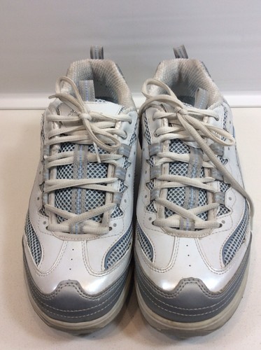 Skechers Shape Ups Jump Start Women's Size 9.5White Silver and Light Blue