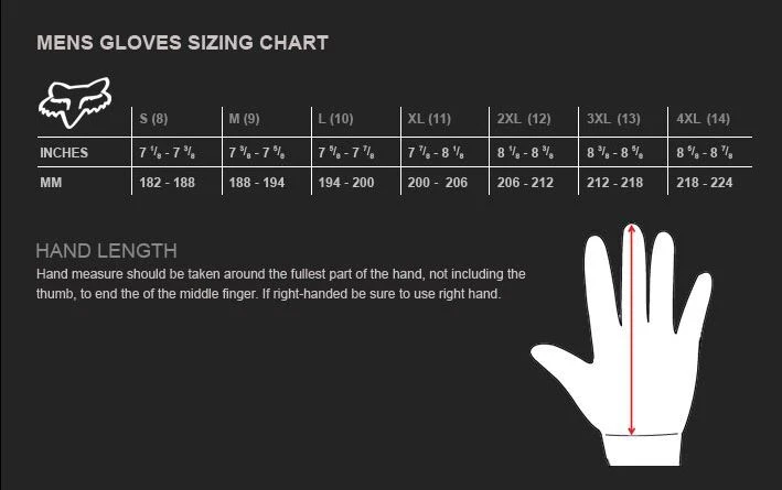 Fox Ranger Guante Bicicleta E-Bike MTB De Carrera MX Dedos Largos Chile Rojo L - Imagen 3 de 3