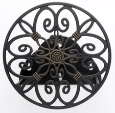 Wall Mount Garden Water Hose Butler Elegant Round Decorative Caddy Holder Keeper