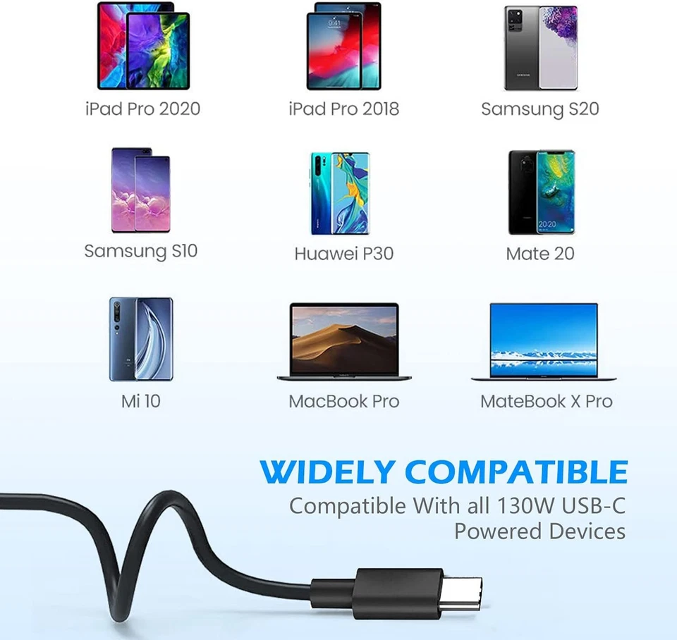 130W Chargeur Dell USB C pour XPS 15 2in1 9575 Precision 5530 2in1 5550 5750 - Photo 3/4