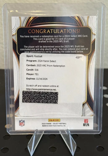 2024 Panini Select Colston Loveland - XRC Prizm Redemption - Bears (RC)