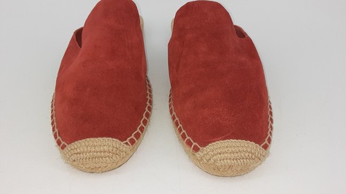 TORY BURCH Max Espadrille Slide in Rust Orange Suede 10M summer casual close toe - Picture 4 of 10