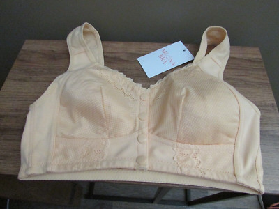 Moona Bra Front Snaps Comfort Full Coverage light yellow xsmall-new with tag