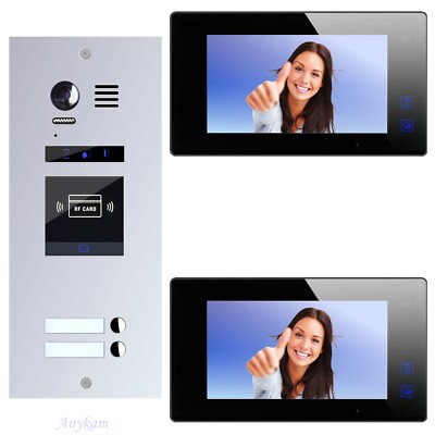 Video Türsprechanlage Edelstahl Gegensprechanlage RFID 2Familienhaus ES2ID 47MB