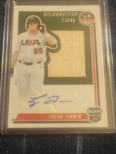 Logan Tanner 2022 Panini Stars & Stripes USA Bat Relic, Auto, 13/49